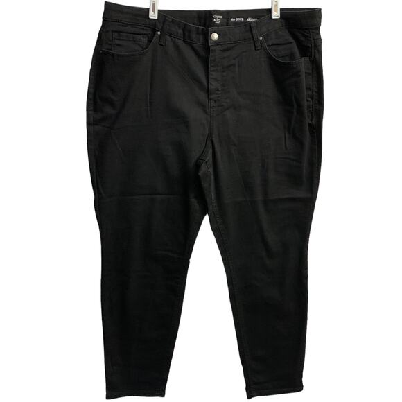Crown & Ivy Denim - Crown & Ivy Curvy Black Women’s Skinny Jeans Plus Size 20WR